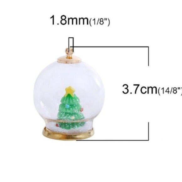 Snow Globe Necklace and Reindeer Christmas Mittens - Picture 7 of 7